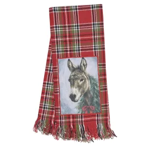 Holiday Donkey Plaid Cotton Kitchen Towel