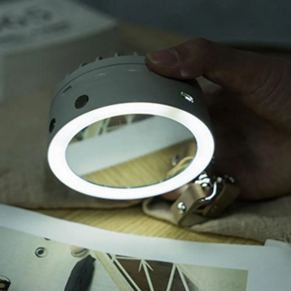 Homlly Retro Portable LED Mirror Lanyard Fan