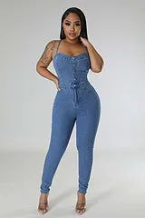 Hot selling denim jumpsuit AY3420