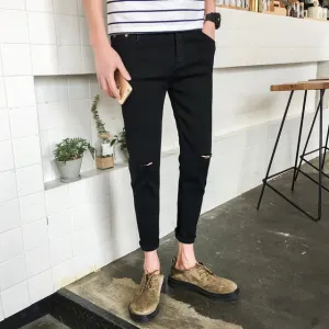 HypeFlex Herren Hip-Hop Ripped Jeans mit Schlankem Schnitt