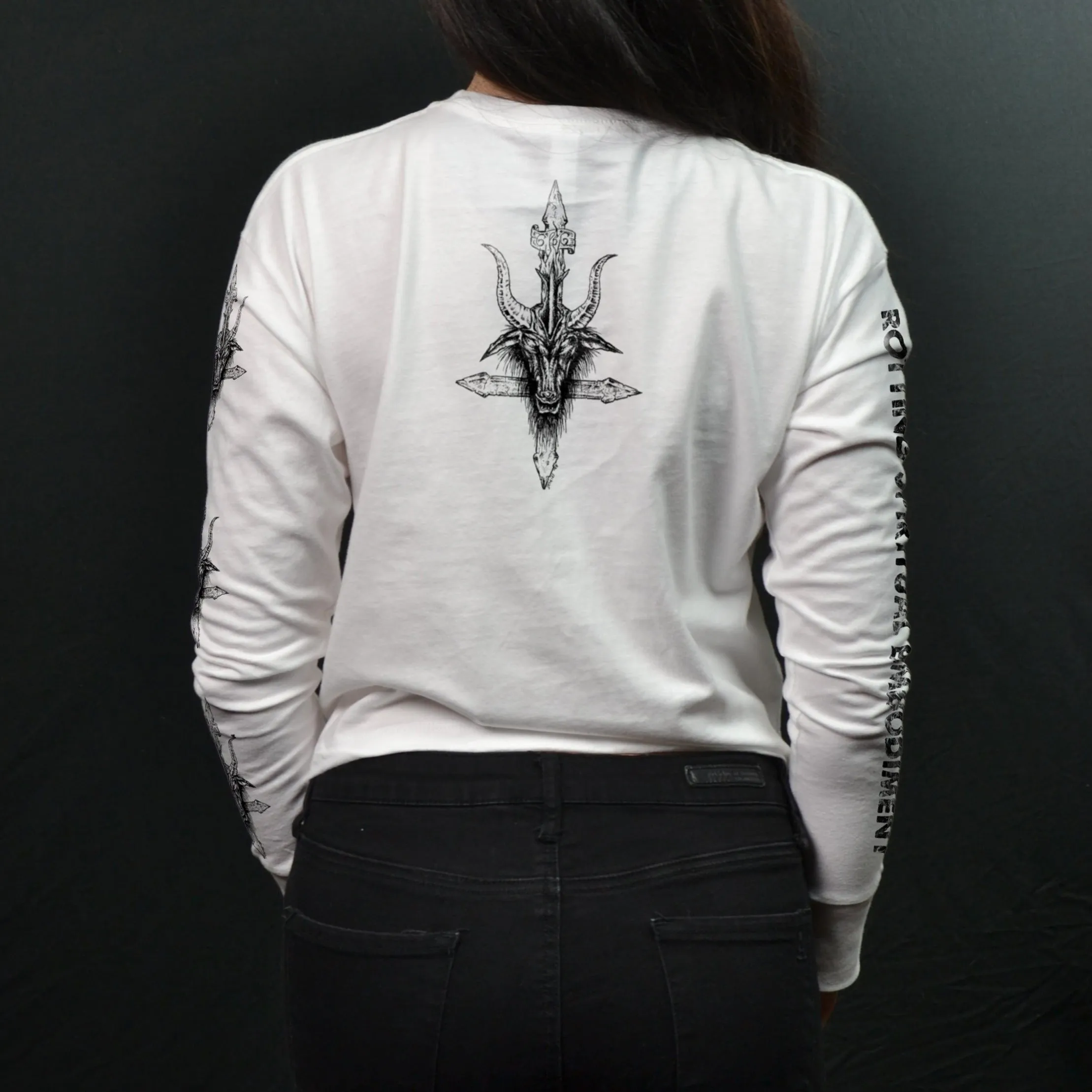 INCANTATION - Rotting Spiritual Embodiment (WHITE Long Sleeve Crop)