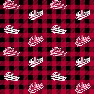 INDIANA UNIVERSITY-Buffalo Plaid-100% Cotton-IND1207