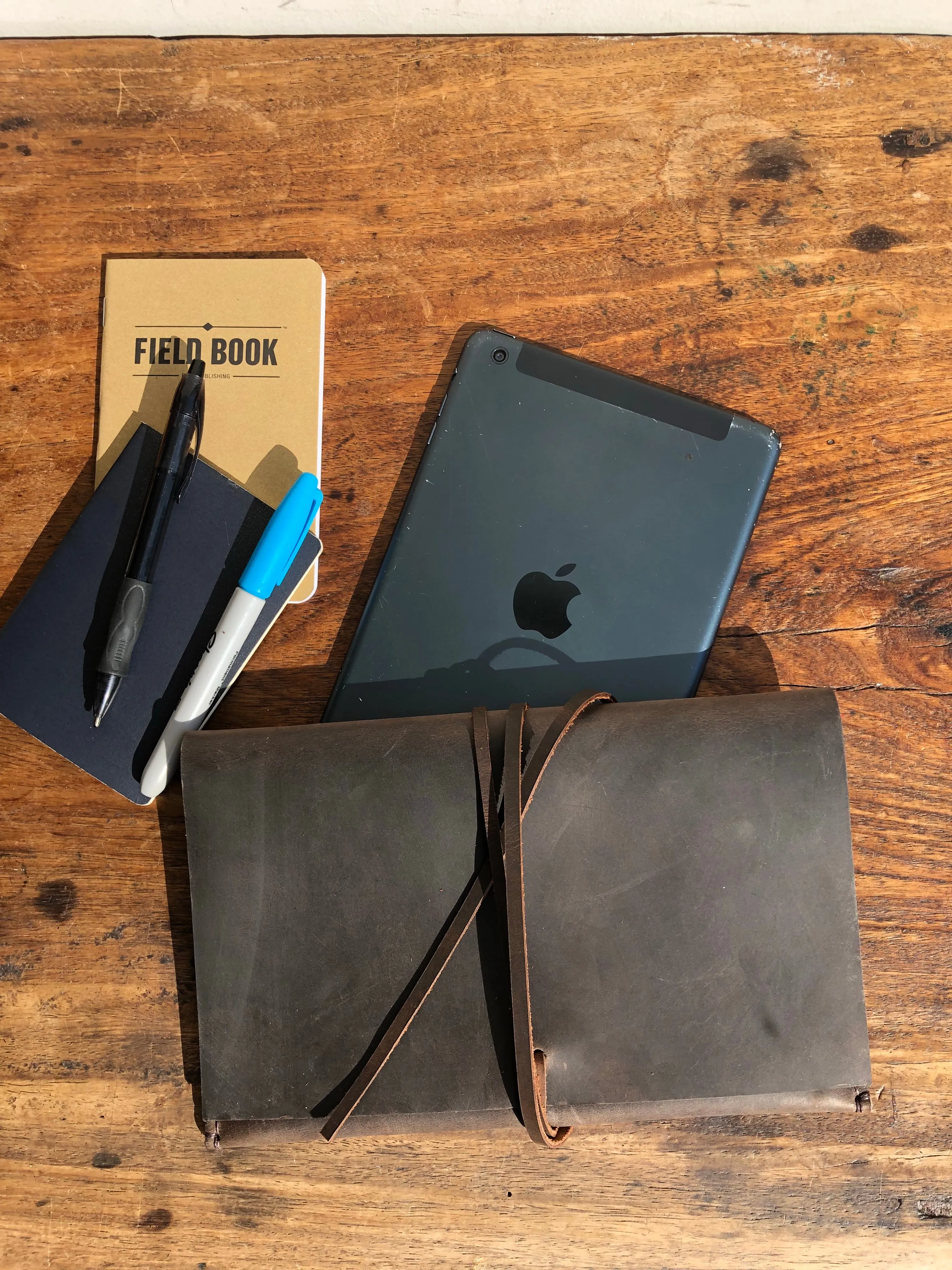 iPad mini case, Expresso leather tablet sleeve, Travel mini iPad clutch