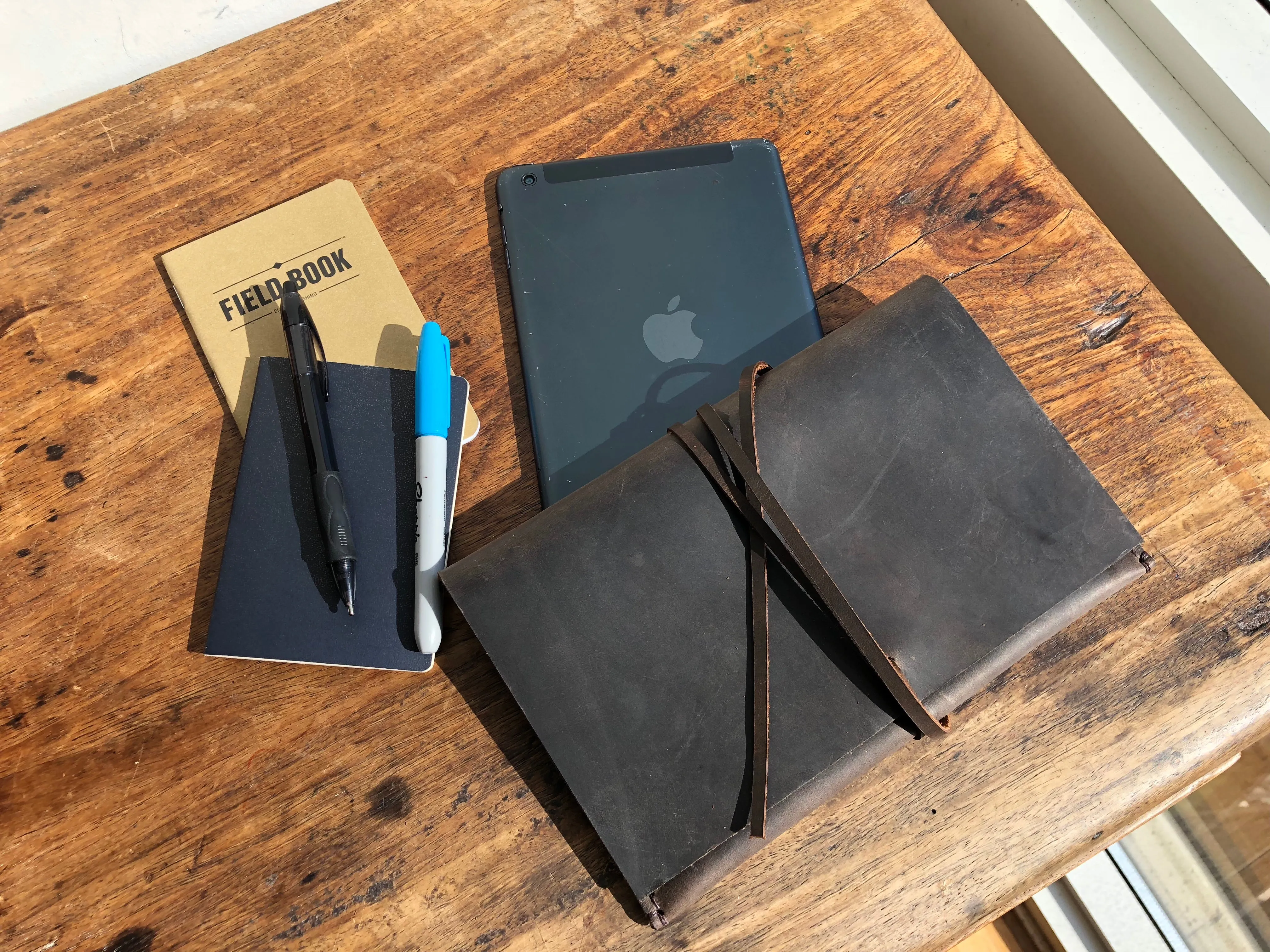 iPad mini case, Expresso leather tablet sleeve, Travel mini iPad clutch