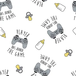 Itty Bitty Jack "Player Has Joined the Game" Flannel Fabric