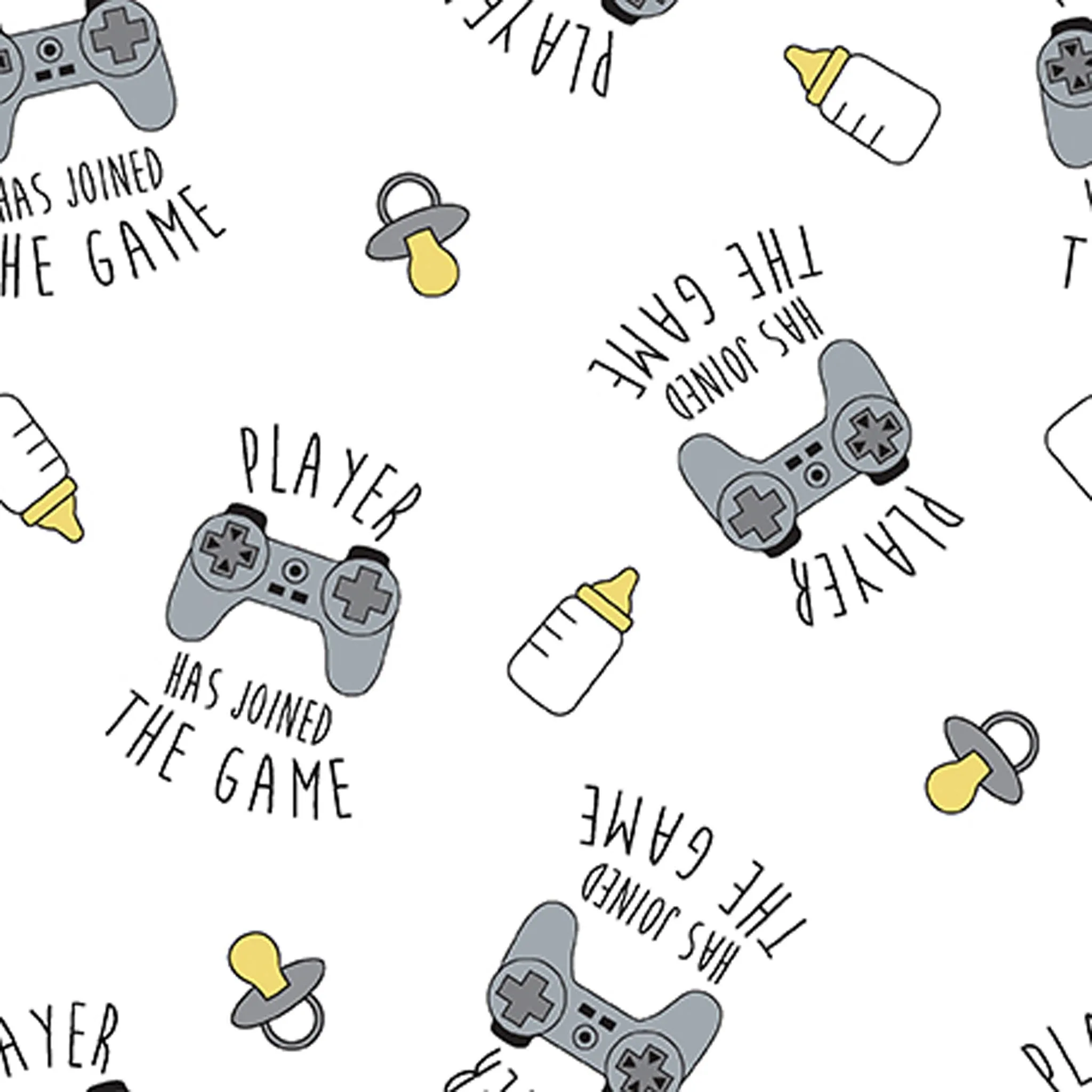 Itty Bitty Jack "Player Has Joined the Game" Flannel Fabric