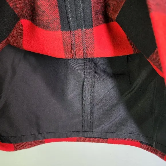 J. Crew Wool-Blend A-line Skirt Buffalo Check Plaid Holiday Print Red 4