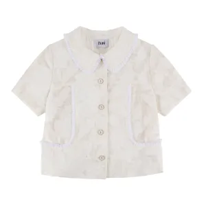 Jacquard Jacket with Lace Trim Detail  (Try-on)