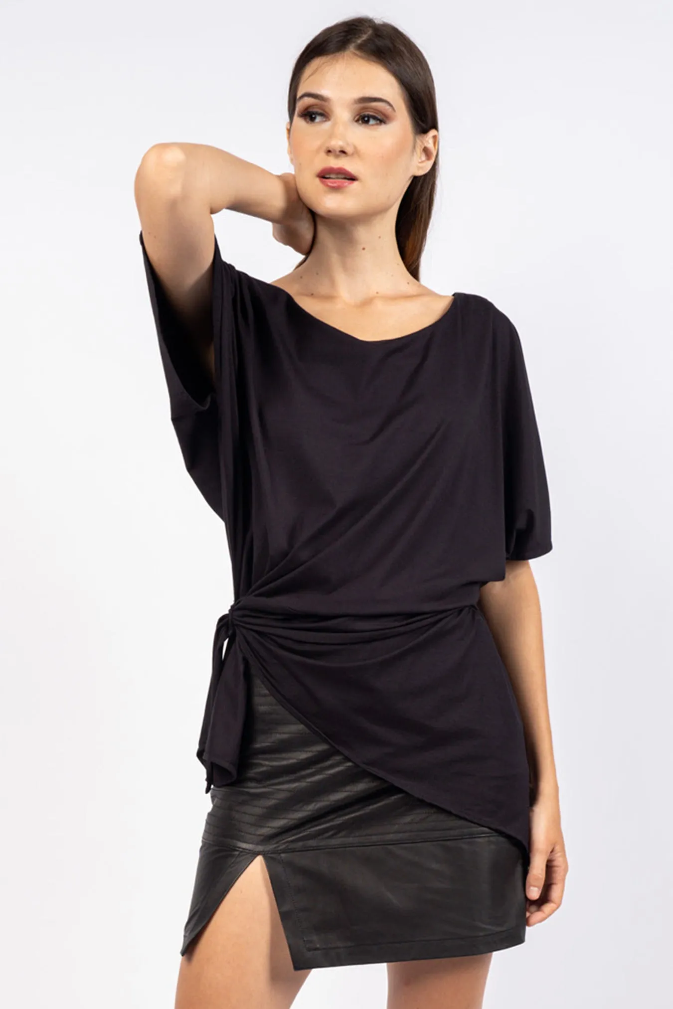 Jalal Leather Skirt