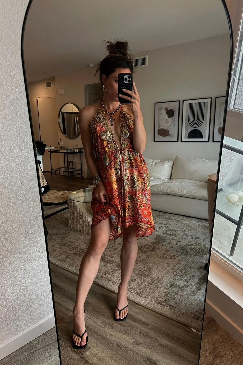 Jasmine Orange Multi Embroidered Coverup