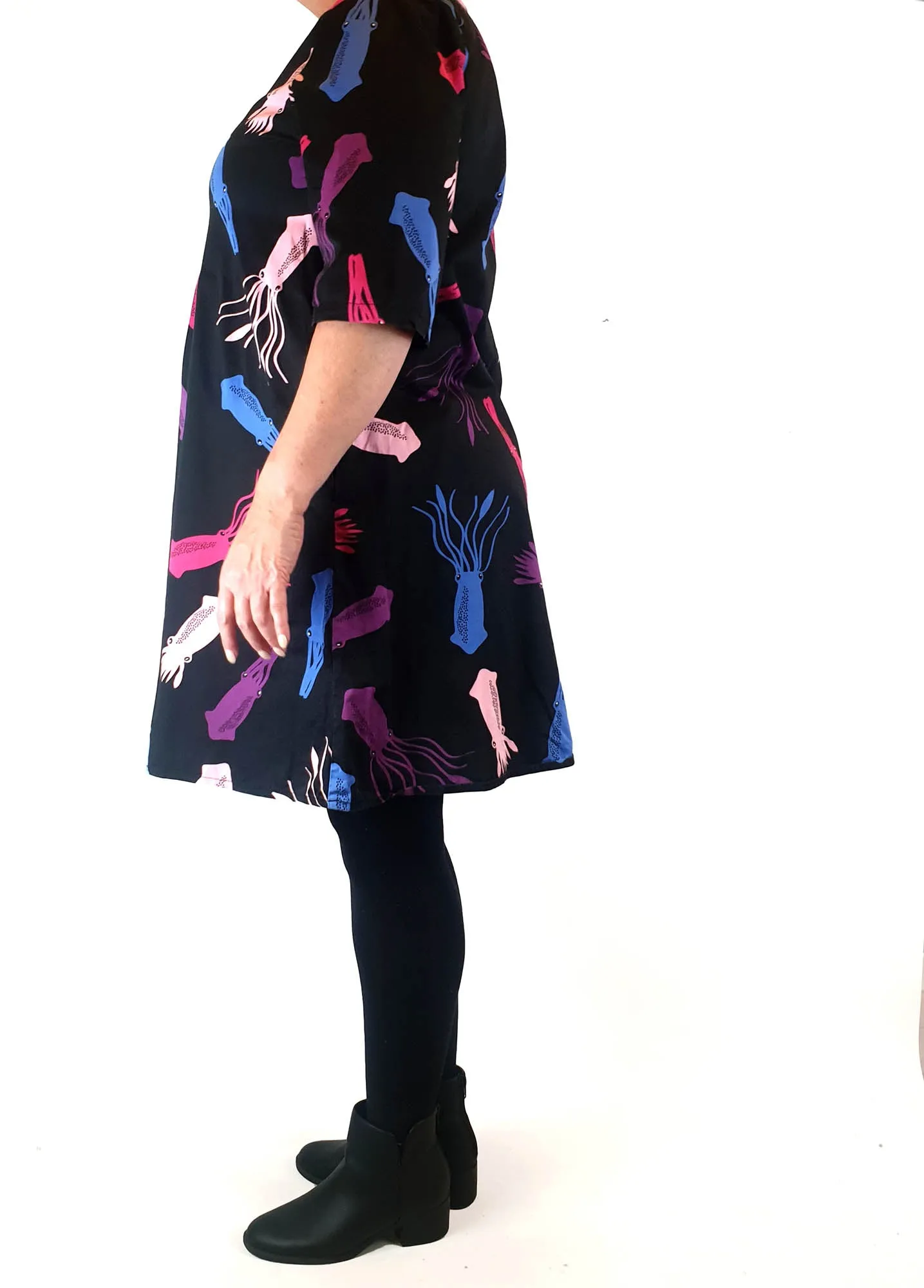 Jericho Road squid print half sleeve dress size 16