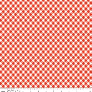Jingle Bells by Riley Blake BIAS PLAID/RED