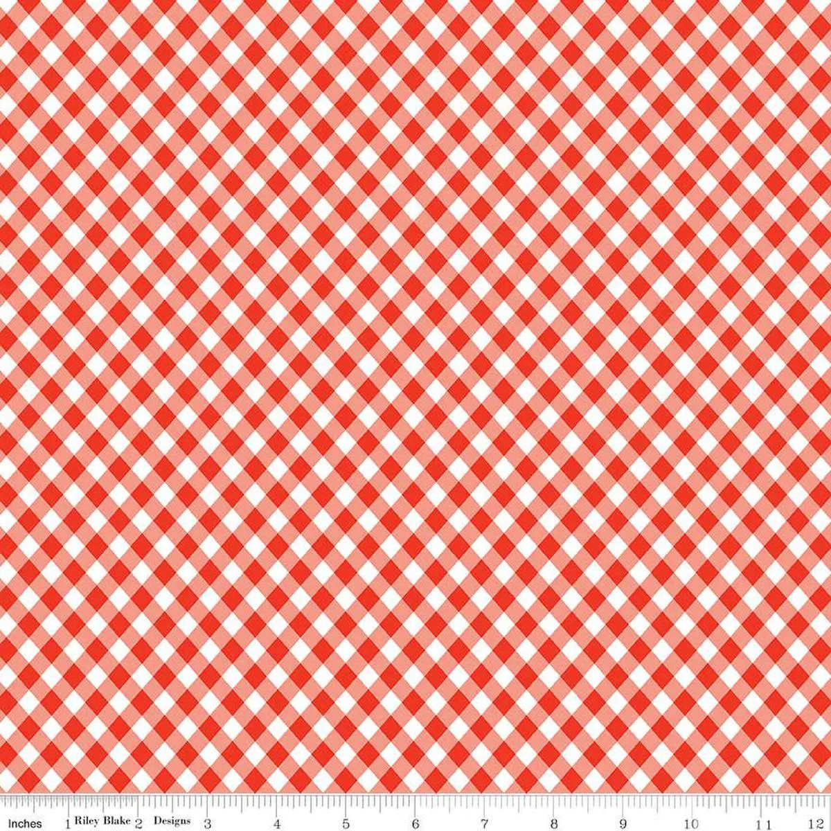 Jingle Bells by Riley Blake BIAS PLAID/RED