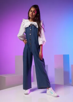 Joanie Embroidered Denim Jumpsuit