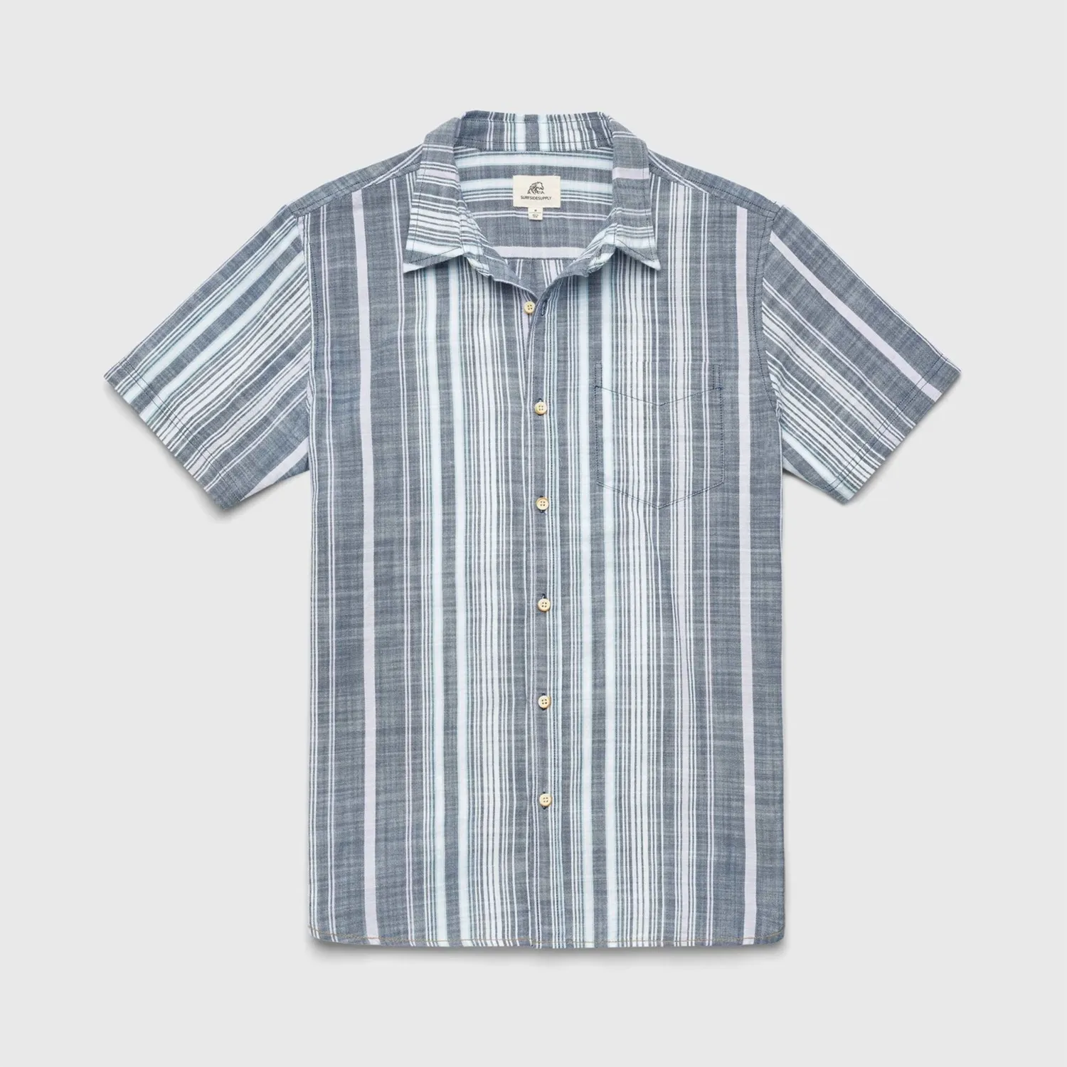 Joey S/S Vertical Stripe Slub Shirt