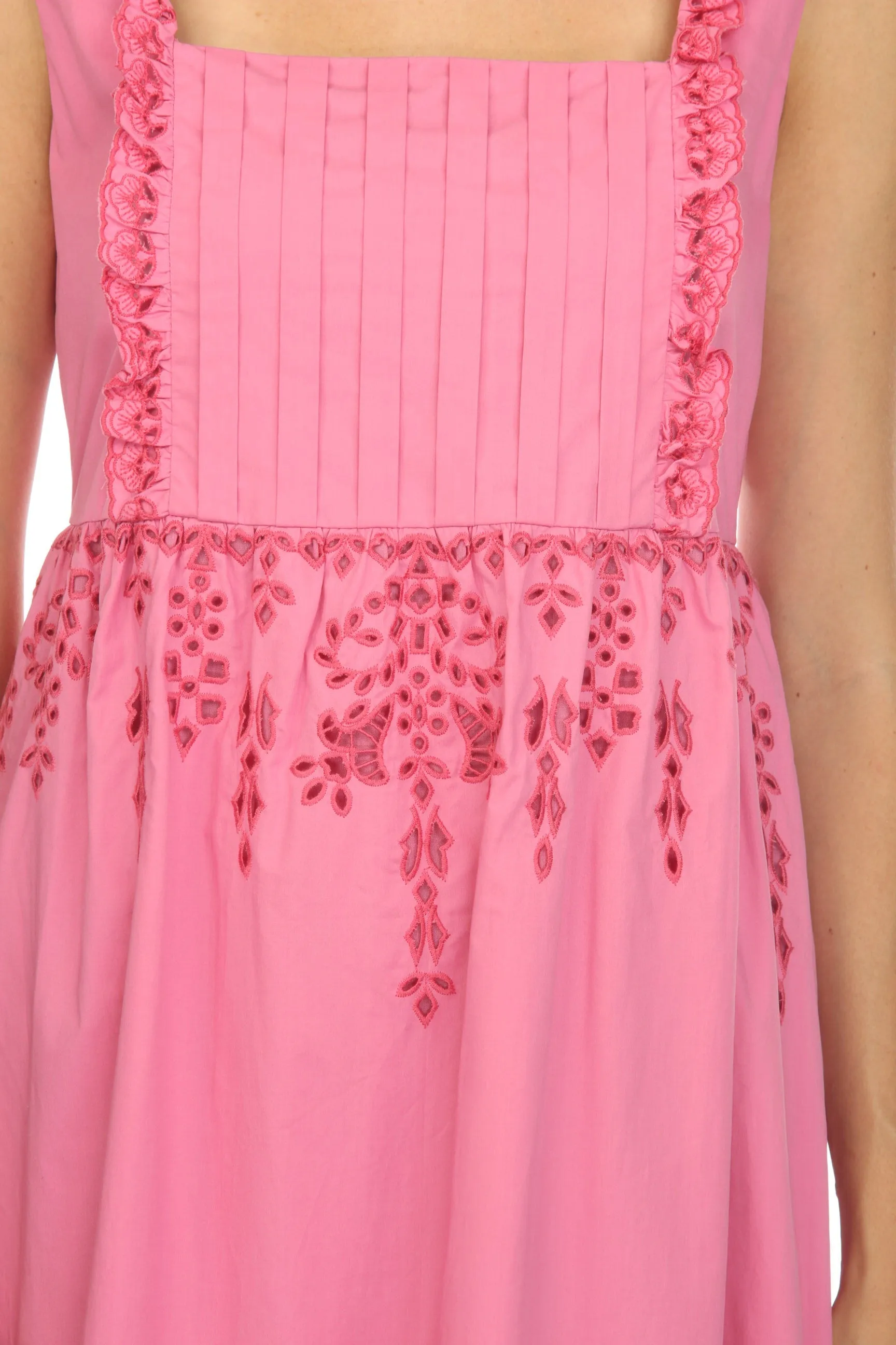 Johnny Was Jade Jesminda Eyelet Embroidered Midi Dress Boho Chic L37923-3