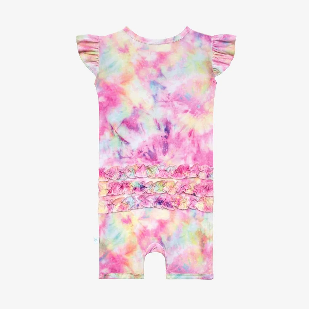 Joplin Basic Ruffled Capsleeve Short Length Romper