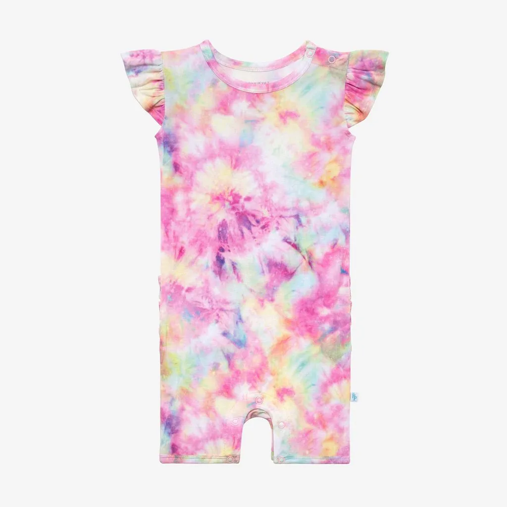 Joplin Basic Ruffled Capsleeve Short Length Romper