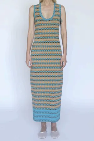 Juliette Stripe Wool Maxi Dress