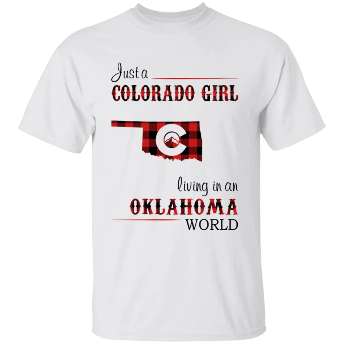 Just A Colorado Girl Living In An Oklahoma World T-shirt