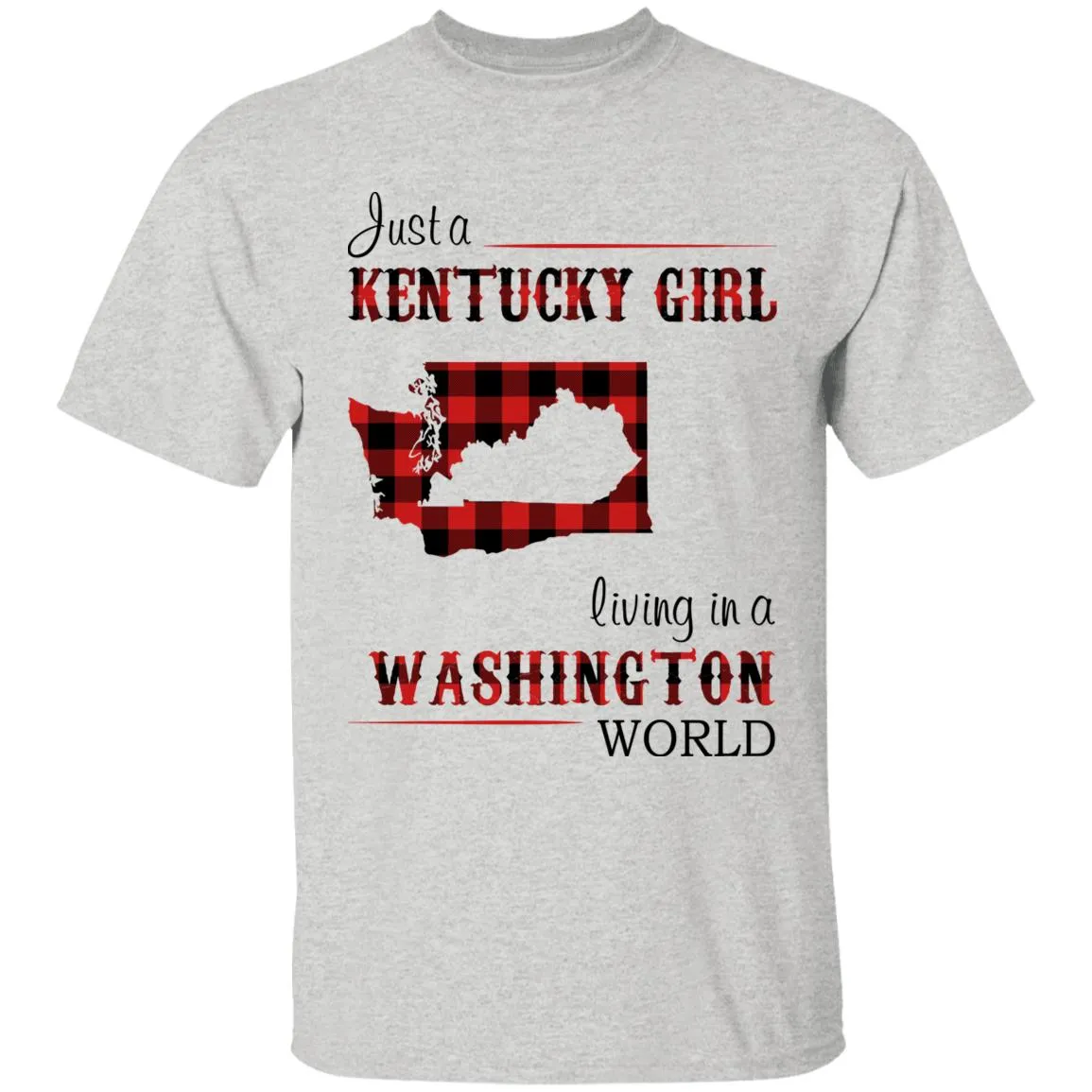 Just A Kentucky  Girl Living In A Washington World T-shirt