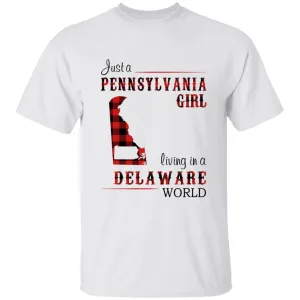 Just A Pennsylvania Girl Living In A Delaware World T-shirt