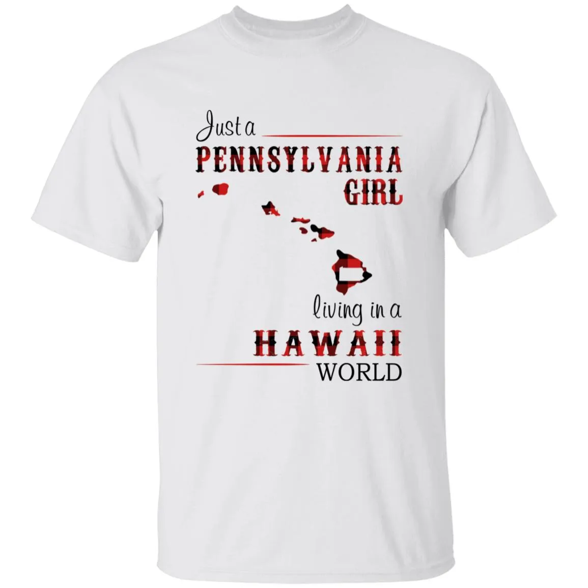 Just A Pennsylvania Girl Living In A Hawaii World T-shirt