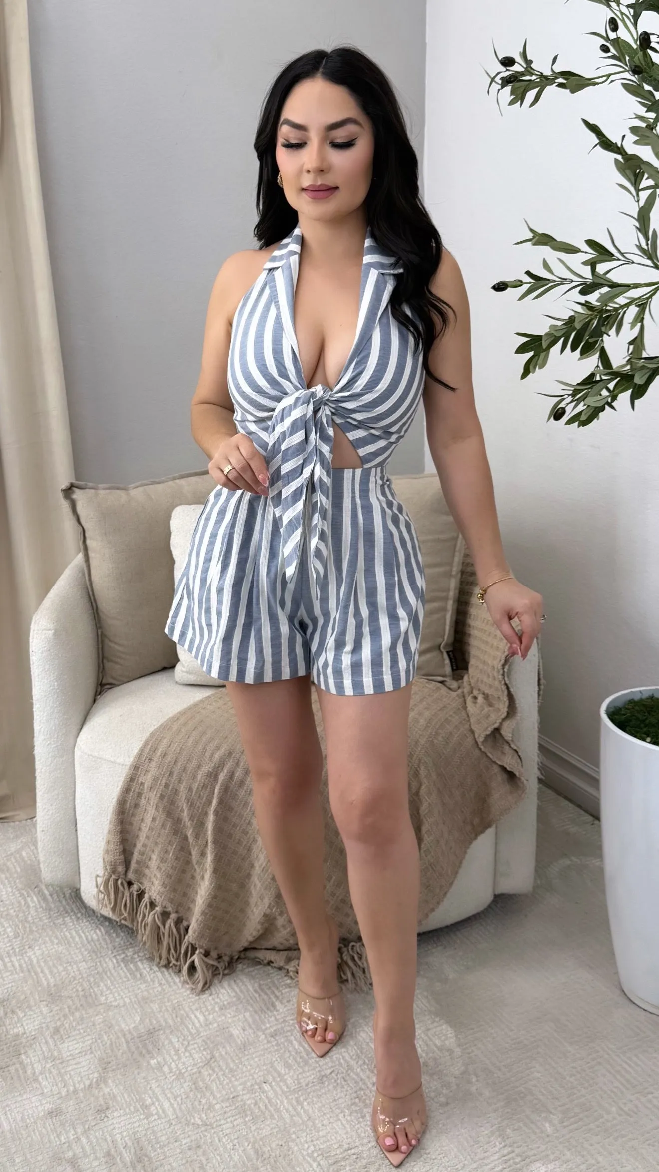 KATHY BLUE ROMPER