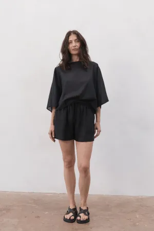 Keats Oversized Cotton Tee Black