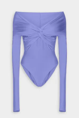 Kendall Off Shoulder Bodysuit in Lilac