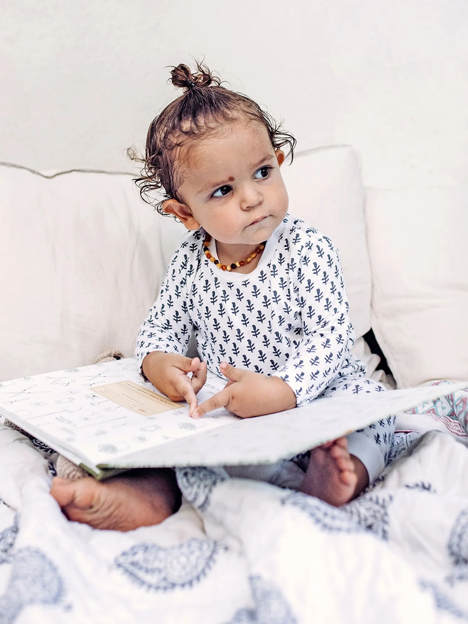 Kids Cotton Pyjamas - Fort Blue Print