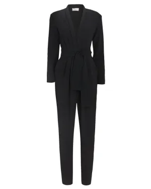 Kieran Crepe Jumpsuit in Black