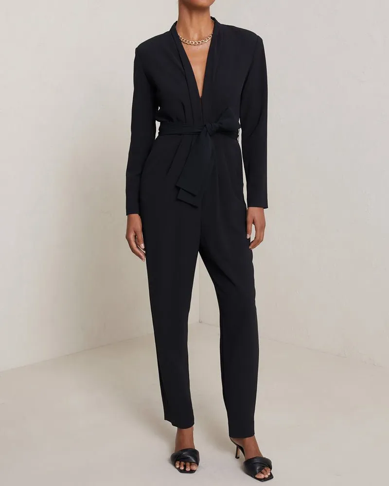 Kieran Crepe Jumpsuit in Black