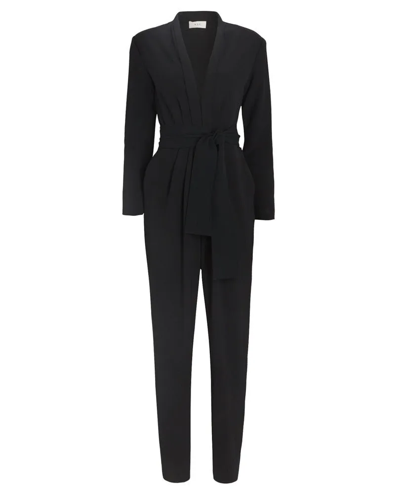 Kieran Crepe Jumpsuit in Black
