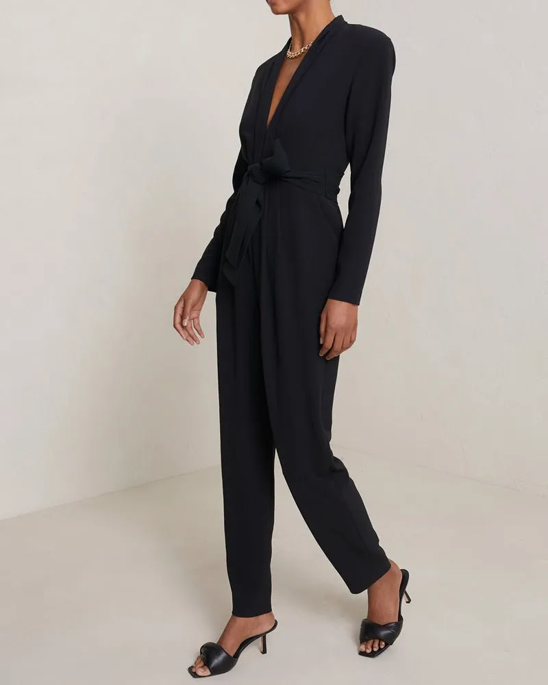 Kieran Crepe Jumpsuit in Black