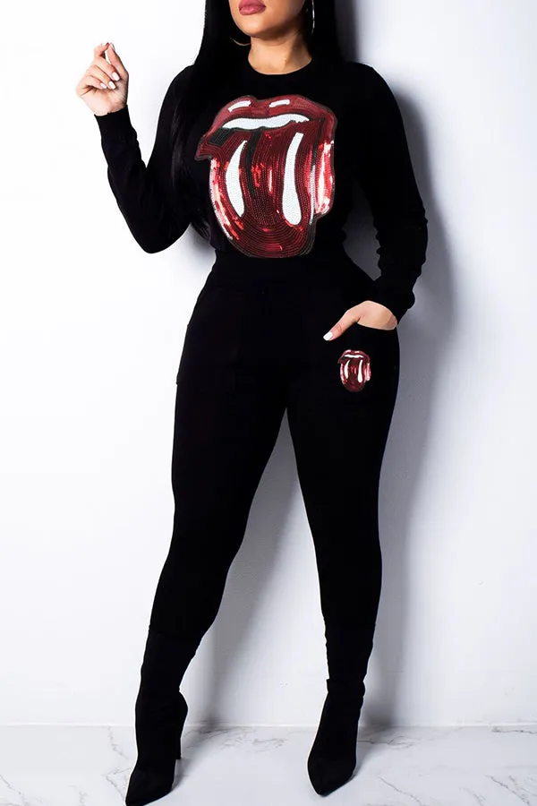Kiss Me 2PC Pants Set Plus