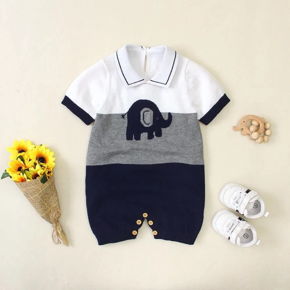 Knitted Elephant Romper