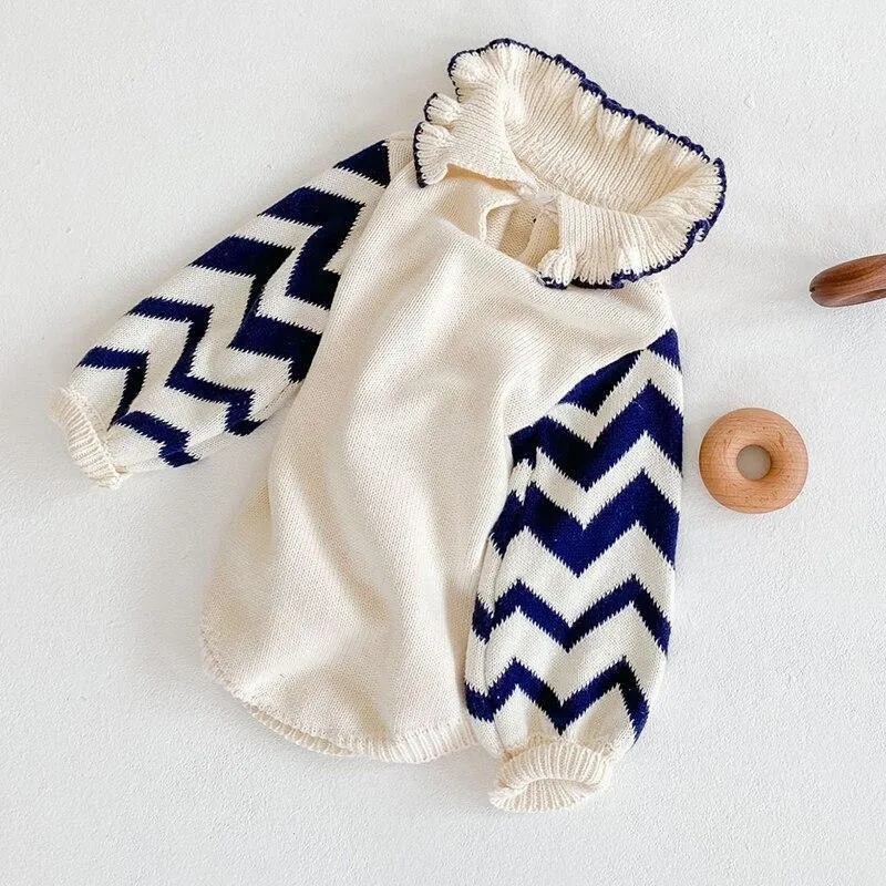 Knitted Funky Long Sleeve Romper