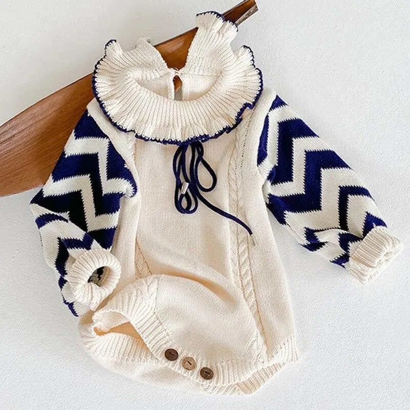 Knitted Funky Long Sleeve Romper