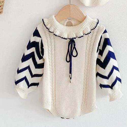 Knitted Funky Long Sleeve Romper