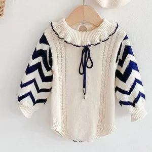 Knitted Funky Long Sleeve Romper