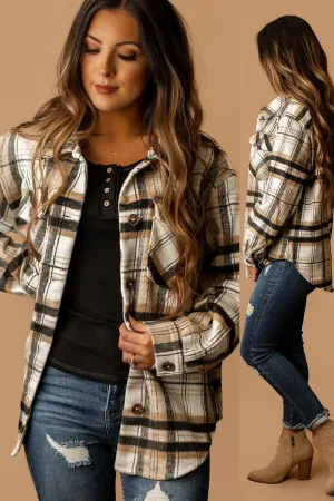 Know You Better Plaid Shacket (Black   Tan) | FINAL SALE