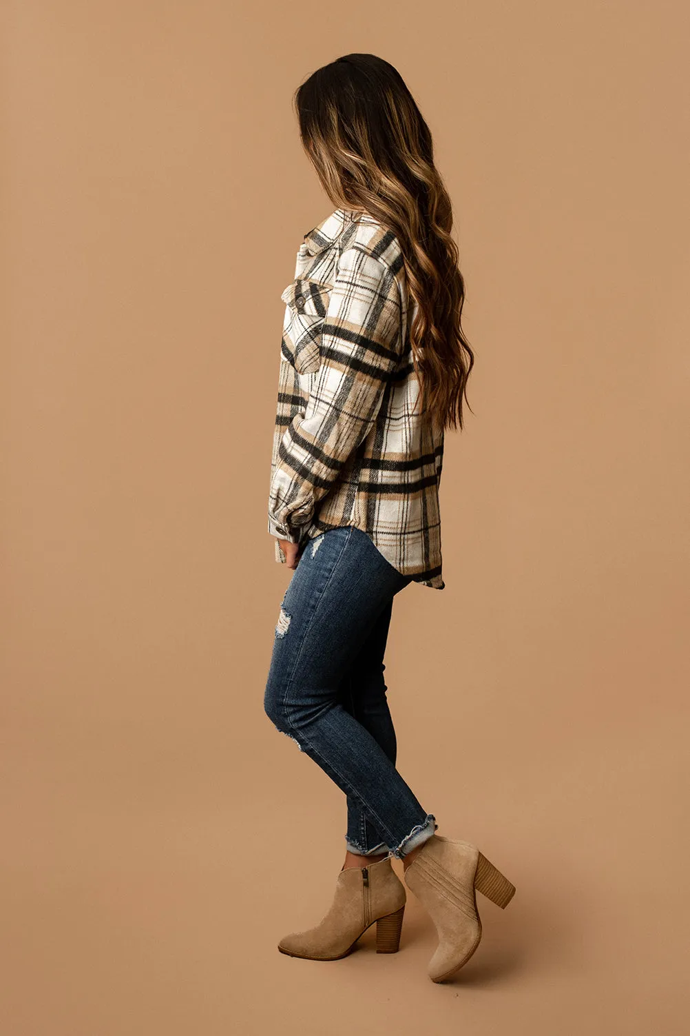 Know You Better Plaid Shacket (Black   Tan) | FINAL SALE
