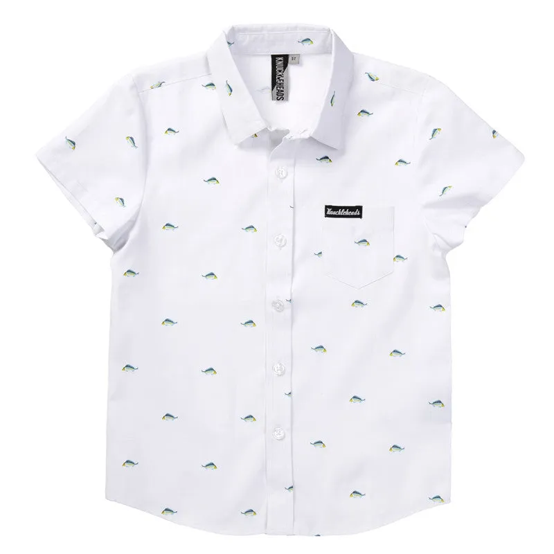 Knuckleheads Go Fish Plaid Rockabilly Shirt