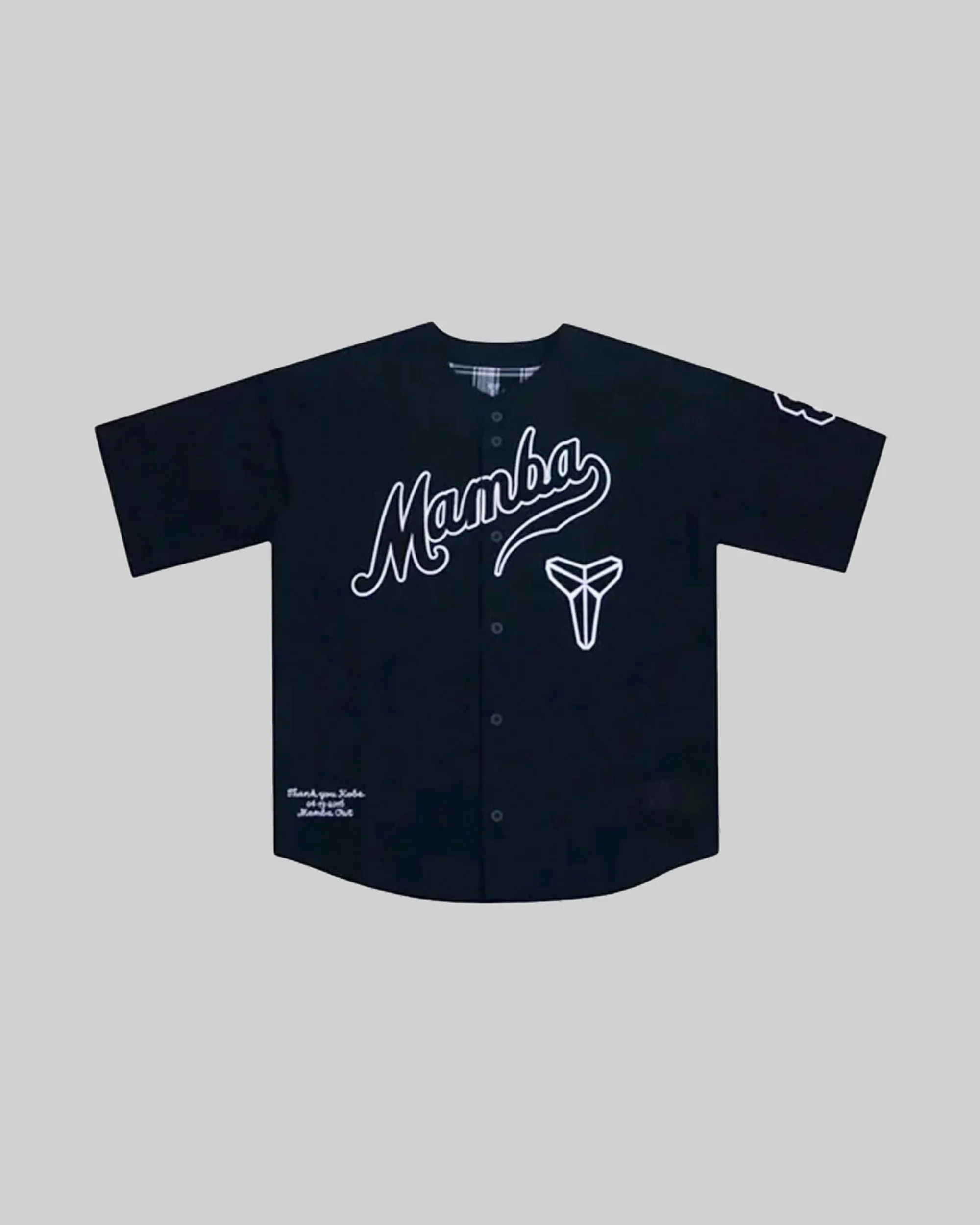 KOBE BASEBALL JERSEY "BLACK/WHITE"