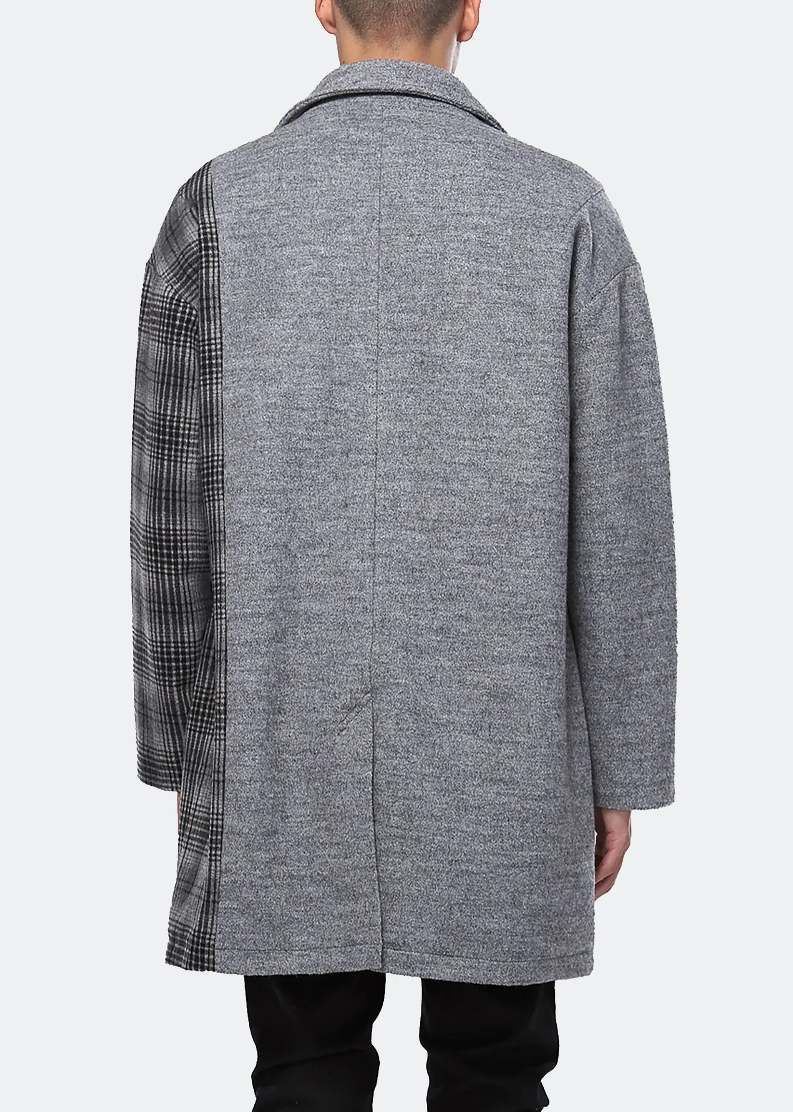 Konus Men's Oversize Wool Blend Coat in Gray
