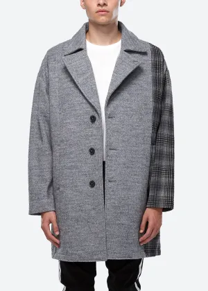 Konus Men's Oversize Wool Blend Coat in Gray