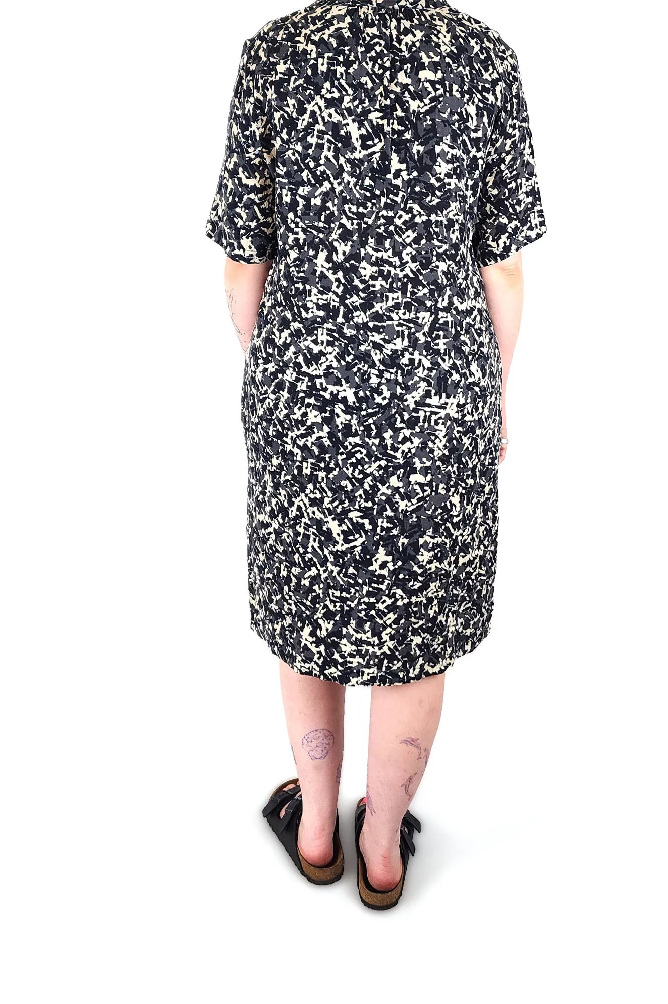 Kumo neutral print cotton dress size 12