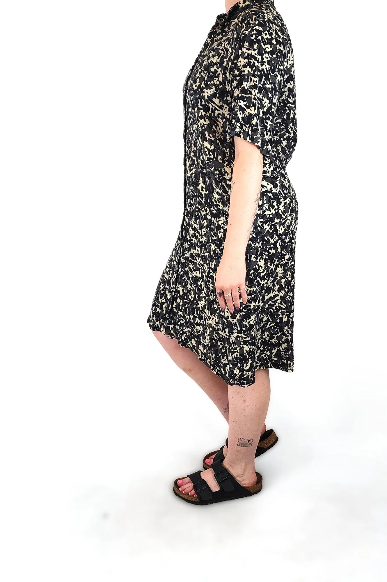 Kumo neutral print cotton dress size 12