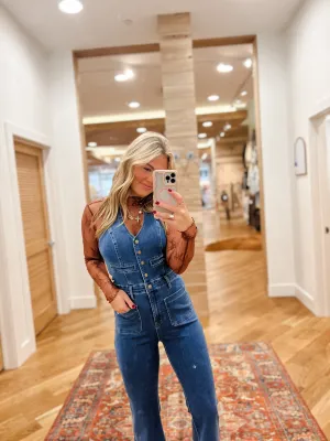 L Rylee Denim Jumpsuit